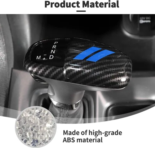 Miniatura 7 de JWWY Pomos de palanca de cambios para Dodge Challenger Charger 2015-2025+ Durango 2018-2023, accesorios interiores, fibra de carbono azul