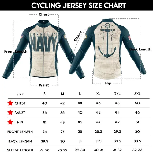 Miniatura 5 de ZOLO GIFTS Mens Cycling Jersey, Dad The Man The Myth The Legend with Navy Blue, Long Sleeve Bike Shirt with Pockets