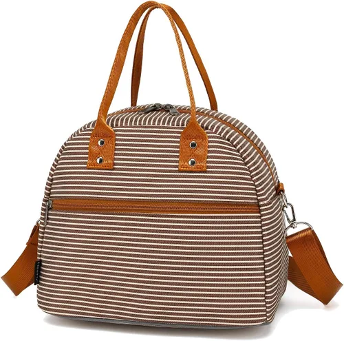 Miniatura 28 de FlowFly Fiambrera térmica con correa de hombro y asas para mujer, hombre y niños, amplia y reutilizable, congelable, bolso organizador de alimentos