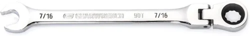 Miniatura 18 de GEARWRENCH 86741 Llave combinada de trinquete de cabeza flexible de 12 puntos con arco oscilante de 4 grados de 5/16