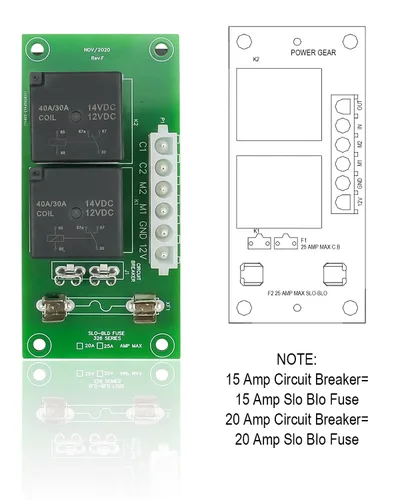 Miniatura 5 de Tablero de control de relé deslizante RV compatible con Power Gear Reemplazar 14-1130 140-1130 14-1096 246063 368859 Tablero de control