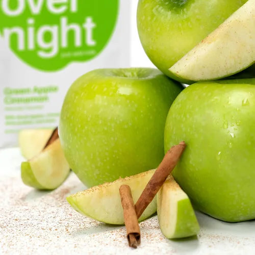 Miniatura 5 de Oats Overnight - Manzana verde canela - Batido alto en proteínas, bajo en azúcar para desayuno, sin gluten, alta fibra, avena sin OMG