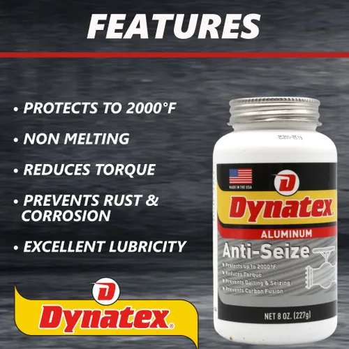 Miniatura 4 de Dynatex Lata de aluminio antiagarrotamiento de 8 onzas, uso general, evita la corrosión por agallas, resistente al calor y a la presión, aluminio