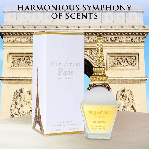 Miniatura 4 de Mon Amour Paris para Mujeres Agua de Perfume - Floral y Frutal - Ylang-Ylang, Rosa de Damasco, Jazmín - Fragancia elegante y clásica para mujer