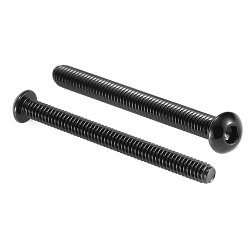 Miniatura 21 de Tornillos de cabeza de botón de 1/4-20 x 3/4 pulgadas, 20 tornillos de acero inoxidable 304 18-8, unidad hexagonal Allen, óxido negro por SG TZH