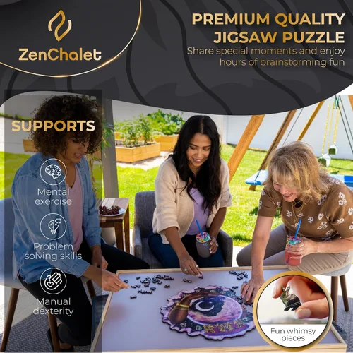 Miniatura 5 de ZenChalet - Rompecabezas de 500 piezas de Bola de Cristal - Rompecabezas de madera para regalar para adultos - Rompecabezas premium distintivos