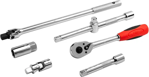 Miniatura 3 de Jetech Juego de llaves de trinquete de 1/2 pulgada, incluye 37 piezas profundas (0.394-0.748 in) y estándar (0.315-1.260 in) de 37 piezas de llaves