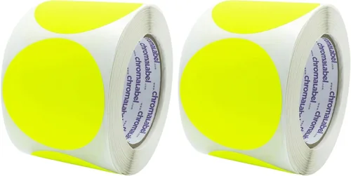 Miniatura 16 de ChromaLabel Etiquetas adhesivas circulares de 3 pulgadas, etiquetas adhesivas redondas de alta visibilidad, puntos adhesivos extraíbles, 500