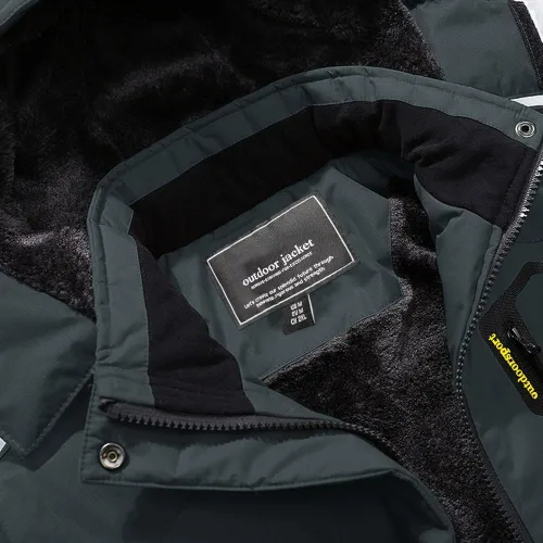 Miniatura 3 de MAGCOMSEN - Chaqueta de invierno para hombre, impermeable, abrigada, con forro polar y múltiples bolsillos