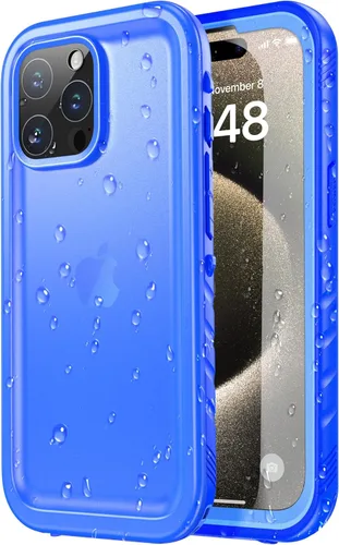 Miniatura 68 de SPORTLINK Funda para iPhone 15 Pro Max, IP68 resistente al agua, protección militar, cuerpo completo, resistente, a prueba de golpes, sellado 360, a