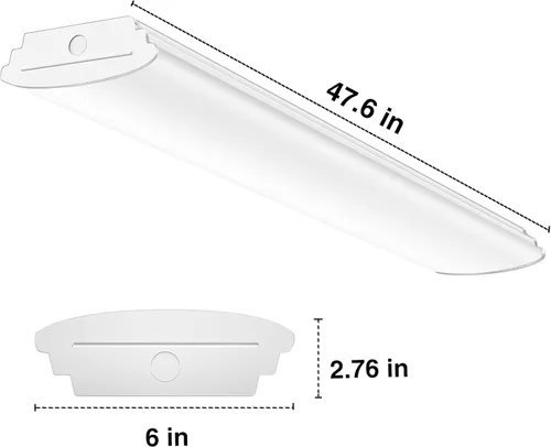 Miniatura 8 de ANTLUX Lámparas envolventes LED de 4 pies, 4800 lúmenes, luz LED de 4000 K, 4 pies, 40 W (100 W equivalente), luces lineales de montaje empotrado