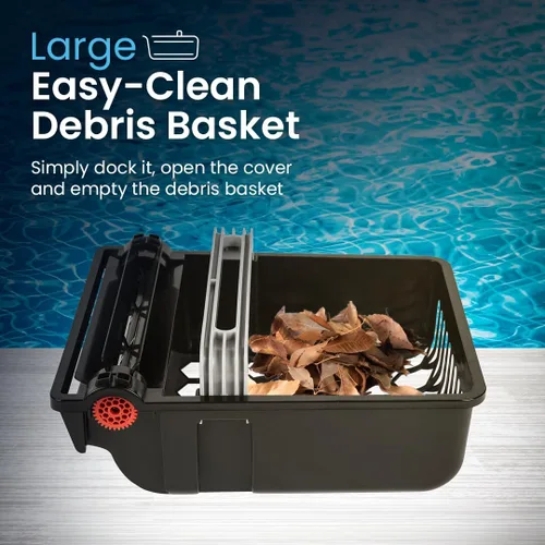 Miniatura 7 de Betta SE - Limpiador robótico automático de superficie de piscina con batería de limpieza continua 24/7 y motores tolerantes al cloro de sal doble