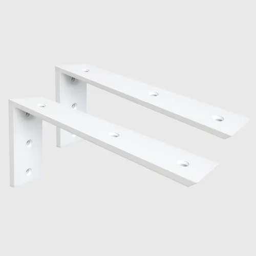 Miniatura 34 de WINKER Soporte para encimera, paquete de 2 unidades resistente de soporte oculto en L para estante de 3/8 pulgadas de grosor, 10 x 6 x 2.5 pulgadas