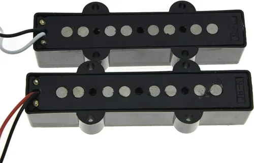 Miniatura 3 de KAISH Alnico V Black 4 String J Bass Style Pickups Set 60s Pastillas de sonido vintage para Jazz J Bass