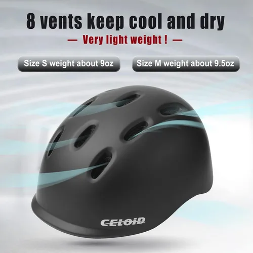 Miniatura 5 de Casco de bicicleta para niños, cascos para niños pequeños para edades 5-8-9-10-12-14-16 años, jóvenes niños y niñas, casco ajustable para niños Negro