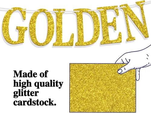 Miniatura 6 de Cartel dorado con texto en inglés "You're So Gold", letrero de feliz cumpleaños dorado, suministros de decoración de fiesta de cumpleaños