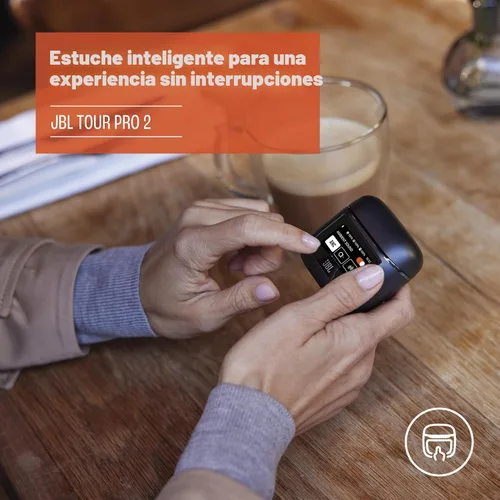 Miniatura 6 de JBL Tour Pro 2 - Auriculares inalámbricos con cancelación de ruido con estuche de carga inteligente, llamadas perfectas con 6 micrófonos con control
