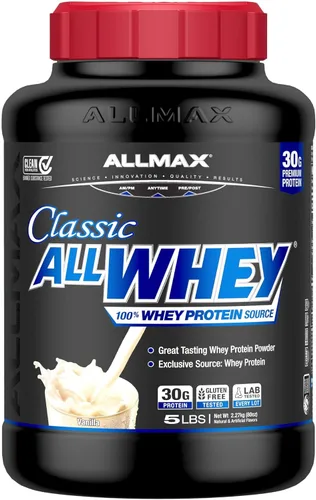 ALLMAX Nutrition AllWhey Classic Whey proteína de suero de leche, vainilla francesa, 5 libras