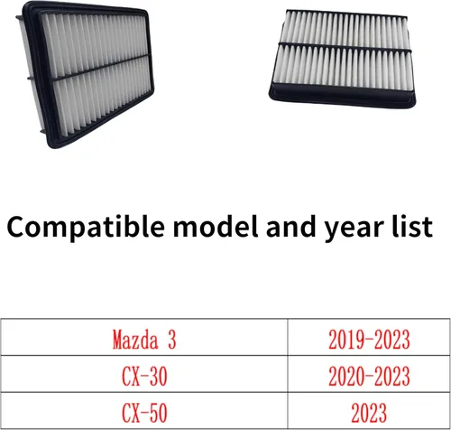 Miniatura 2 de JTEAF12188 Filtro de aire de motor para Mazda 3 2.5L (2019-2023), CX-30 2.5L (2020-2023), CX-50(2023) Reemplazo para PAH9-13-3A0A, PAJ-13-3A0A