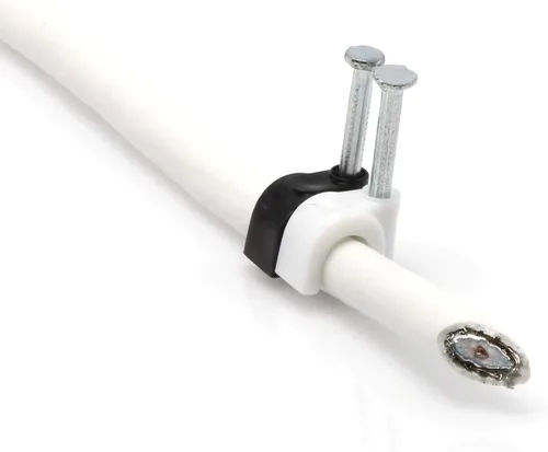 Miniatura 9 de THE CIMPLE CO Clips de cable coaxiales individuales de 1/4 de pulgada – Sujetadores de cable para interiores y exteriores para coaxial, Ethernet