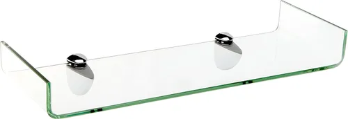 Spancraft Glass Osprey6x18-Chrome Osprey Bent Estante de cristal, soporte cromado, 6" x 18"