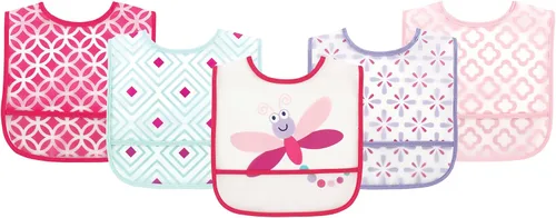 Miniatura 6 de Luvable Friends Baberos PEVA impermeables unisex para bebés Flamenco
