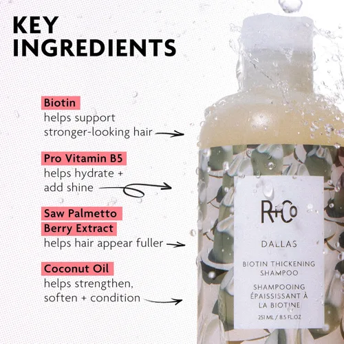 Miniatura 4 de R+Co DALLAS Biotin Thickening Shampoo – Volumizing & Strengthening Hair Cleanser, All Hair Types