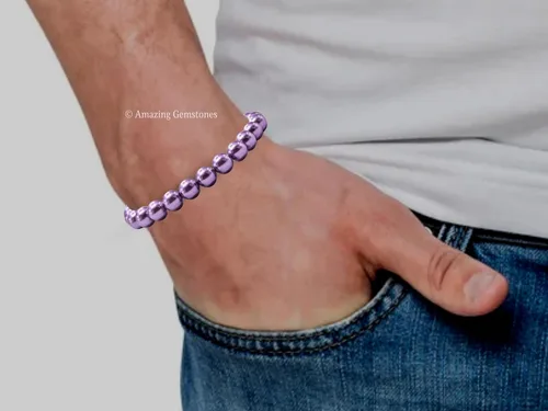 Miniatura 318 de Amazing Gemstone Pulsera de cristal para mujeres y hombres, pulsera de cristal curativo de protección, pulsera elástica con cuentas de piedras