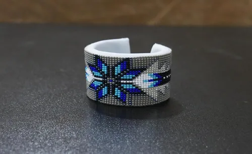 Miniatura 2 de Pulsera con cuentas de estilo nativo Pulsera ajustable (hecha a mano)