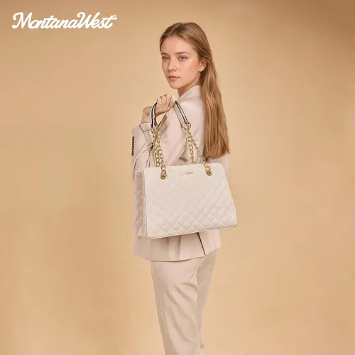 Miniatura 2 de Montana West Bolso de mano mediano para mujer, con cadena acolchada, bolso de hombro