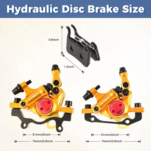 Miniatura 6 de HB-100 Line Pulling Pinzas de freno de disco hidráulicos, frenos de disco mecánicos para MTB, bicicleta de montaña, bicicleta eléctrica y bicicleta