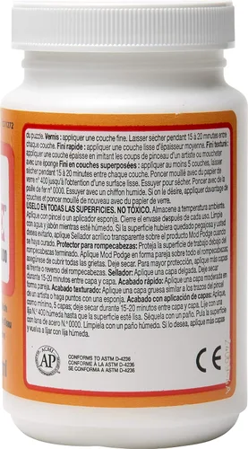Miniatura 3 de Mod Podge PLCS11272 Sellador de base de agua, pegamento, acabado satinado, 8 onzas., transparente