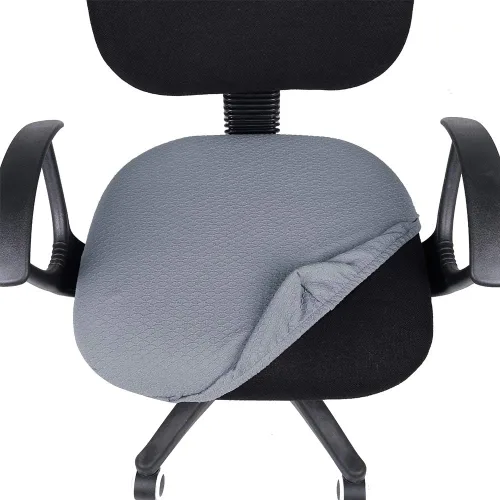 Miniatura 4 de Smiry - Fundas de asiento elásticas para silla de oficina y computadora con estampado jacquard, desmontables, lavables, antipolvo, protectores