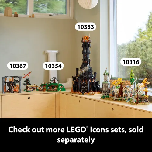 Miniatura 7 de LEGO Icons The Lord of the Rings: Balrog Book Nook Kit - Kit de construcción de manualidades DIY para adultos, 18+ - Minifigura coleccionable