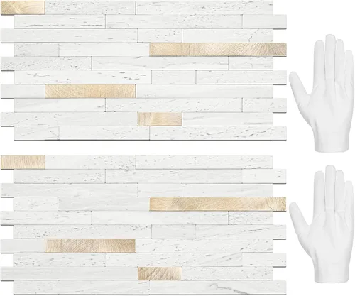 Miniatura 23 de STICKGOO 2 Hojas de Azulejos Adhesivos Despegables para Salpicadero, Azulejos Adhesivos para Salpicadero de Cocina y Baño, Aspecto de Madera Negro