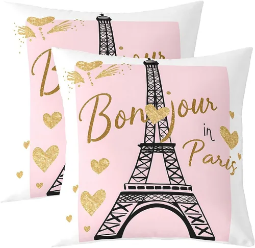 Miniatura 20 de Juego de 2 fundas de almohada rosas de 16 x 16 pulgadas, fundas de almohada suaves con flores florales de rosas para sala de estar, dormitorio