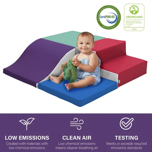 Miniatura 4 de Factory Direct Partners SoftScape 13232-140 - Escalador de esquina cuadrado para niños pequeños y niños, espuma suave segura para gatear y Parfait