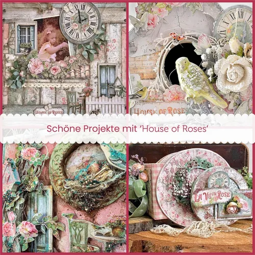 Miniatura 7 de STAMPERIA INTERNATIONAL, KFT Scrapbooks - Bloc de papel de 8 x 8 pulgadas, 10 unidades, rosa de casa, 20.3 x 20.3 (8 x 8 pulgadas), multicolor