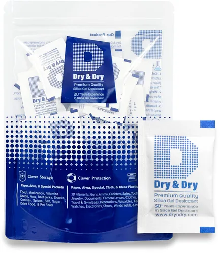 Miniatura 13 de Dry & Dry 0.04 oz [50 paquetes] Paquetes de gel de sílice desecantes, paquetes de sílice - Paquetes de gel de sílice recargable, paquetes