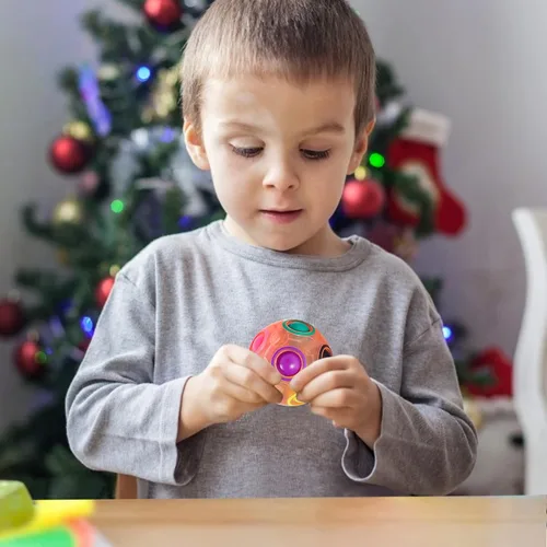 Miniatura 5 de Vdealen Bola mágica de rompecabezas de arcoíris, juguete antiestrés para niños y niñas, fiesta de cumpleaños, Pascua, San Valentín, Navidad, relleno