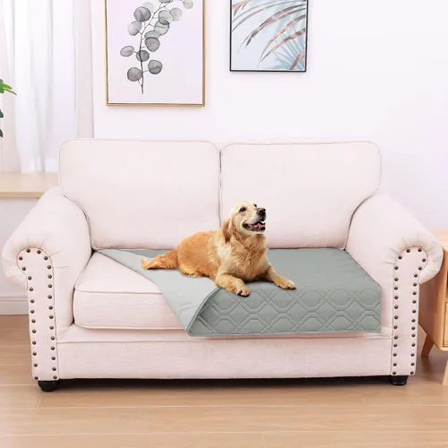 Miniatura 148 de hyha Manta impermeable para perros, manta reversible para cama de mascotas, funda suave para sofá/sillón lavable para perros, fundas impermeables