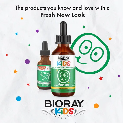 Miniatura 3 de BIORAY Kids NDF Focus, Cítrico - 2 fl oz - Apoya la función cognitiva, mejora la claridad y promueve niveles de energía constantes - Sin OGM