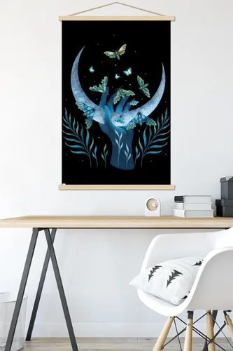 Miniatura 5 de Trends International Dibujo episódico - Póster de pared de mano de polilla con marco magnético