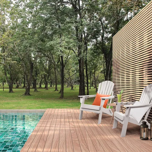 Miniatura 9 de FUNBERRY Silla plegable Adirondack, sillas para fogatas de todo clima de HDPE con portavasos para exterior Blanco