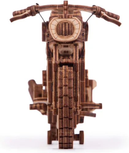 Miniatura 8 de Wood Trick Motocicleta con banda de goma para paseos con motor de hasta 16 pies, kits de modelos mecánicos para adultos, rompecabezas de madera 3D