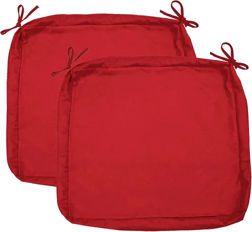 Miniatura 8 de Sigmat - Funda para cojín de asiento de exterior repelente al agua, funda cuadrada para cojín de silla, solo funda, negra, 18"x18"x2" (2 fundas)