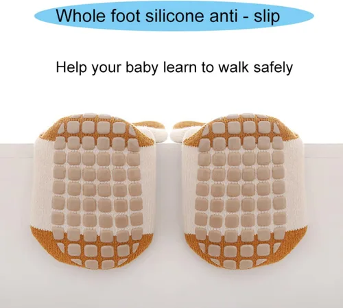 Miniatura 4 de Calcetines de bebé antideslizantes para niños pequeños, calcetines cálidos gruesos antideslizantes para niñas y niños recién nacidos, 5 pares