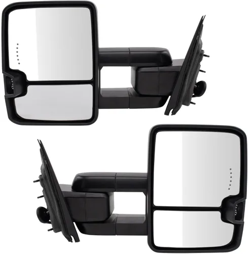 Miniatura 96 de Trail Ridge Juego de espejos de remolque de 2 piezas para el lado del conductor y del pasajero compatible con Ford F-150 FO1320479 FO1321479