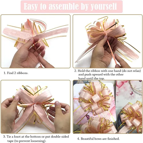 Miniatura 3 de 6 lazos para envolver lazos para cestas de boda, lazos para envolver regalos, lazos de regalo de 6 pulgadas de diámetro, cestas de regalo, fiesta