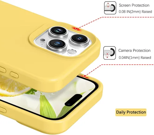 Miniatura 27 de GUAGUA Funda compatible con iPhone 17 Pro Max de 6.9 pulgadas, silicona líquida, goma de gel suave, delgada, forro de microfibra delgada